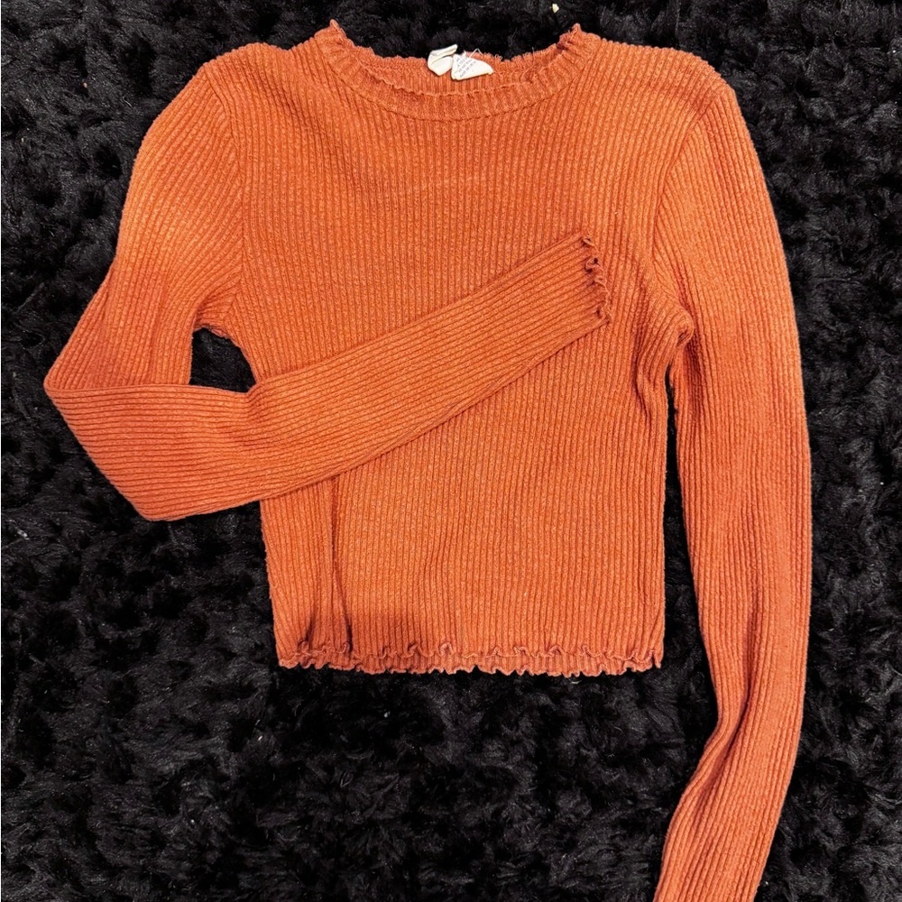 long sleeve crop top